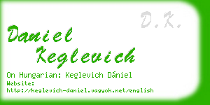 daniel keglevich business card